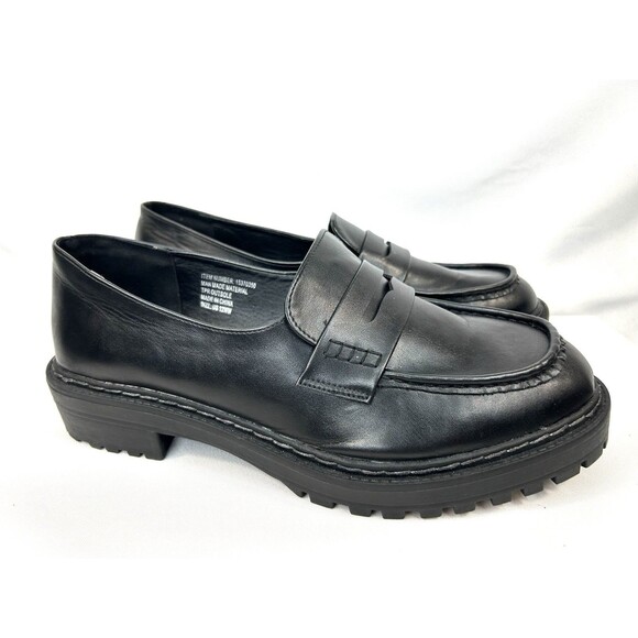 Torrid Women's Chunky Black Penny Loafer Platform Shoes Chunky Heels Size 12WW - Picture 1 of 10